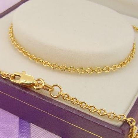 9ct Yellow Gold 2.2mm Cable Chain Necklace All Lengths Available