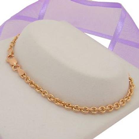 9ct Rose Gold 3mm Cable Bracelet