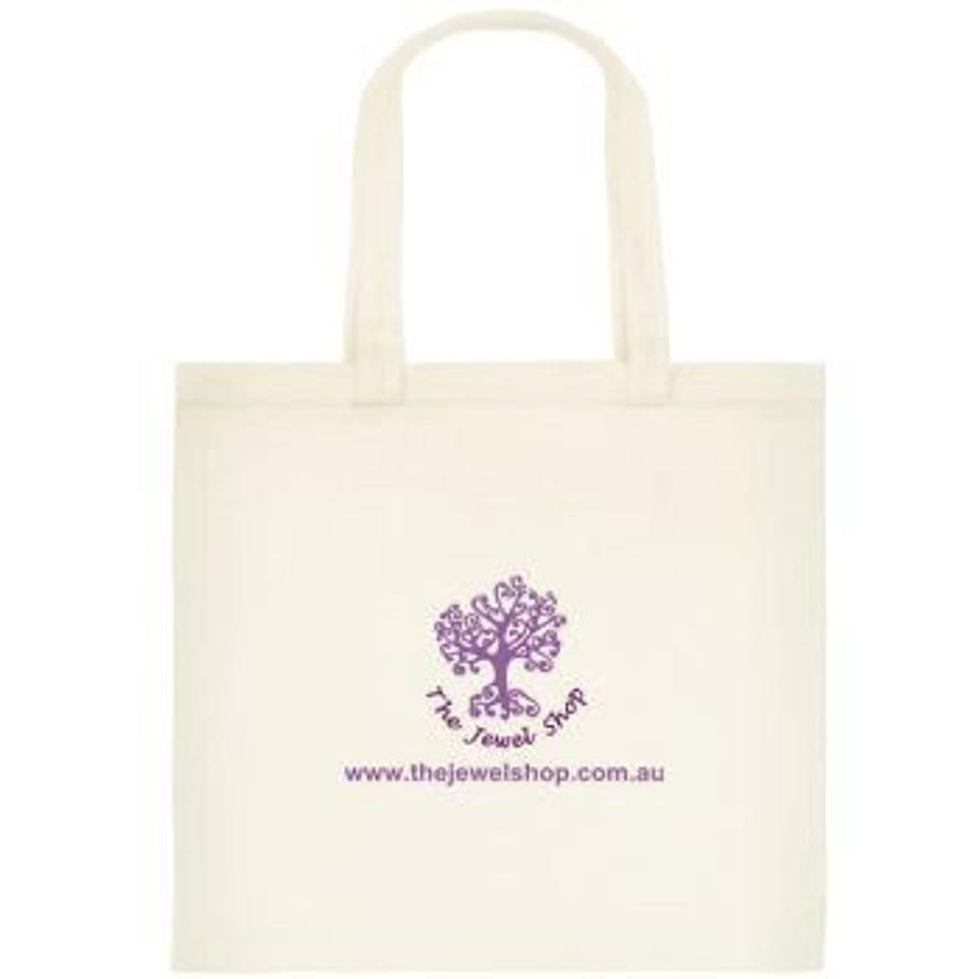 FREE GIFT OFFER CANVAS JEWEL SHOP LOGO TOTE SHOPPING BAG