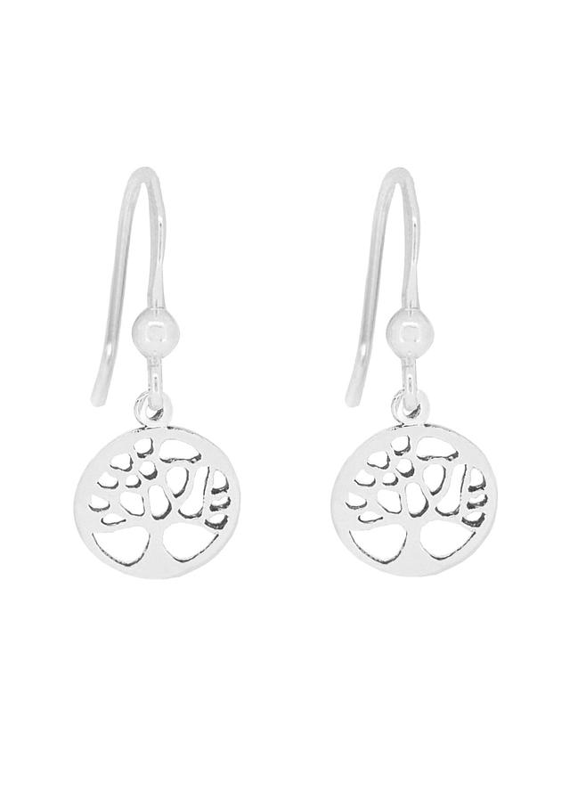 Free Gift Offer Sterling Silver 12mm Tree of Life Ball Hook Earrings