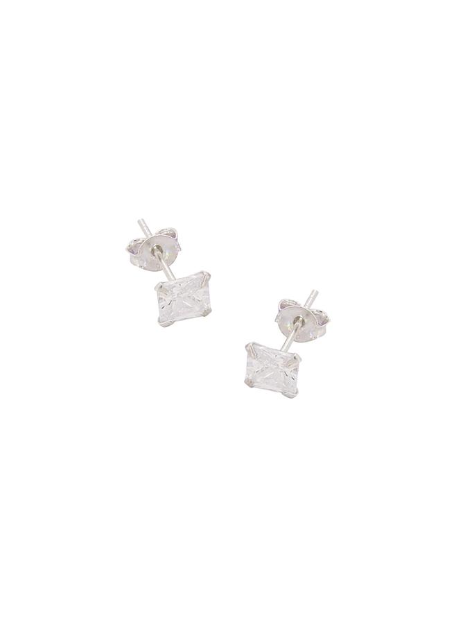 Free Gift Offer Sterling Silver 5mm Princess Cz Stud Earrings