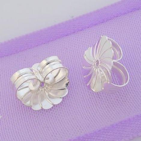 Sterling Silver 9mm Large Butterfly Clips for Stud Earrings -Ss F 925 34-533-30