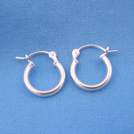 Hoop Earrings in Sterling Silver 12mm