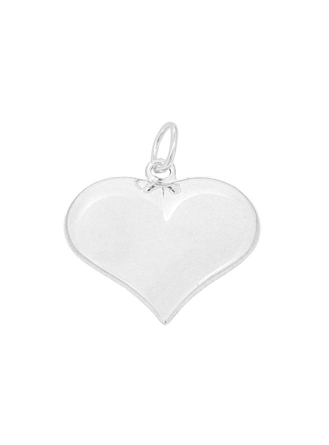14mm Sterling Silver Puff Heart Pendant Charm