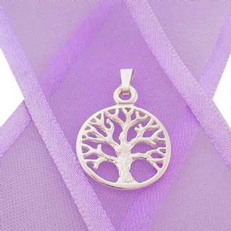 Sterling Silver 14mm Tree of Life Charm Pendant - Cp-925-54-706-10094