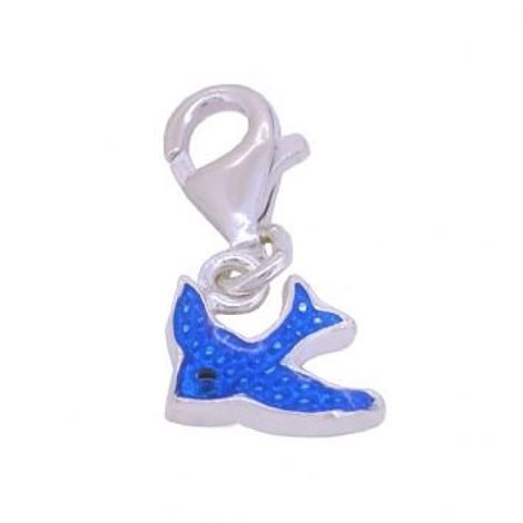 Sterling Silver 10mm Bluebird of Happiness Clip on Charm