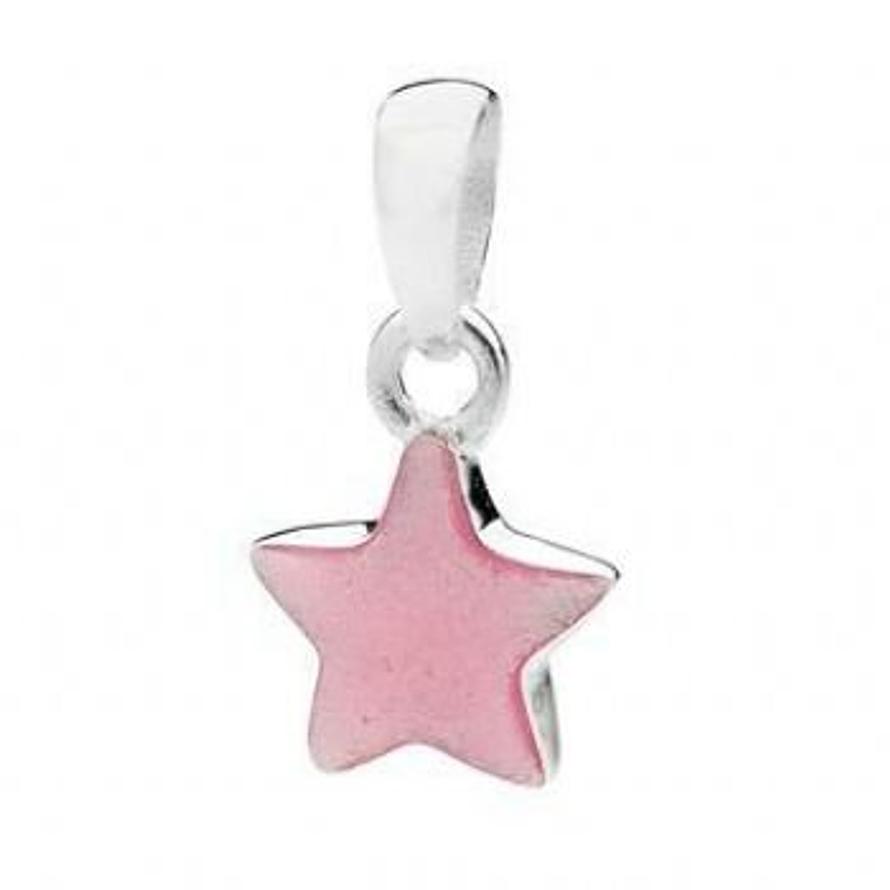 PASTICHE STERLING SILVER BABY PINK STAR CHARM PENDANT