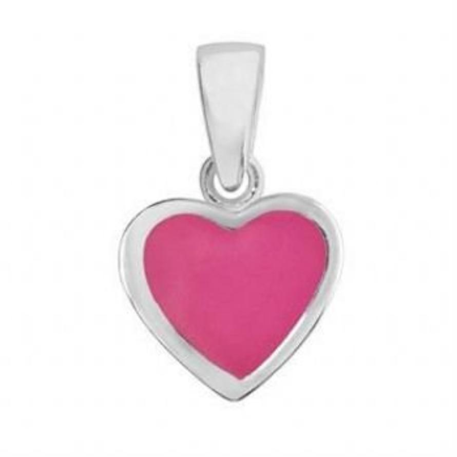 PASTICHE STERLING SILVER PINK LOVE HEART CHARM PENDANT