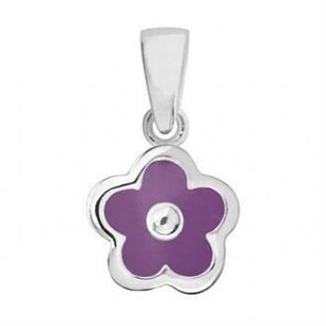 Pastiche Sterling Silver Purple Daisy Flower Charm Pendant