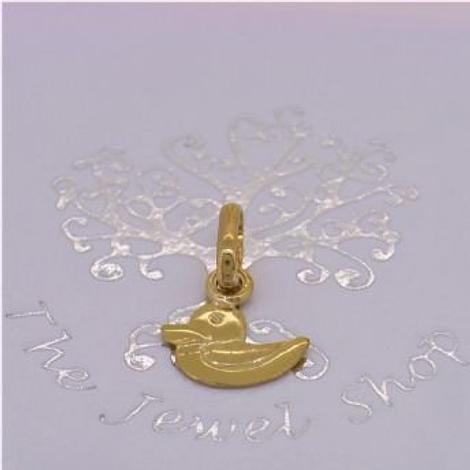 9ct Gold 7mm Tiny Duck Duckie Charm
