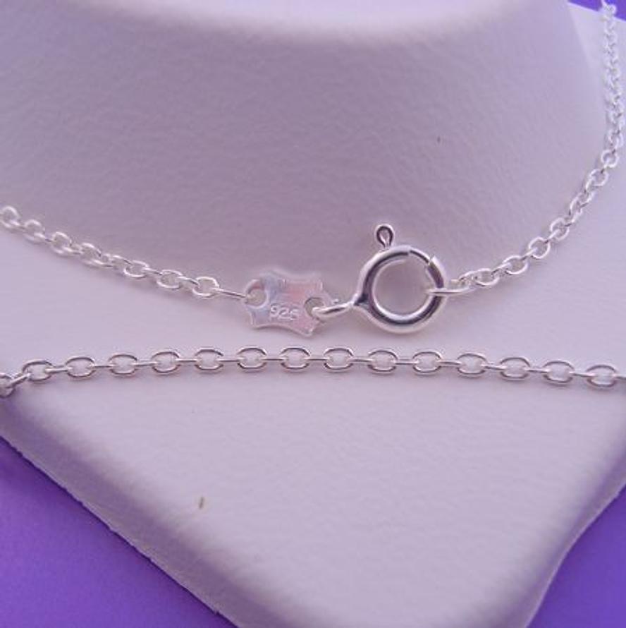 2.8g 60CM UNISEX STERLING SILVER CABLE TRACE NECKLACE CHAIN