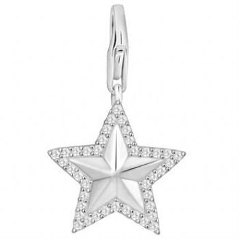 Pastiche Sterling Silver 15mm Lucky Star Hooked on Clip Charm -Qc281cz