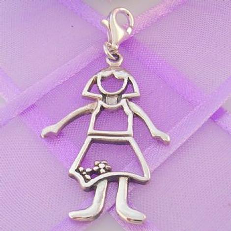 Sterling Silver 18mm X 32mm Family Woman Mum Mother Clip on Charm - 925-54-706-4823mum