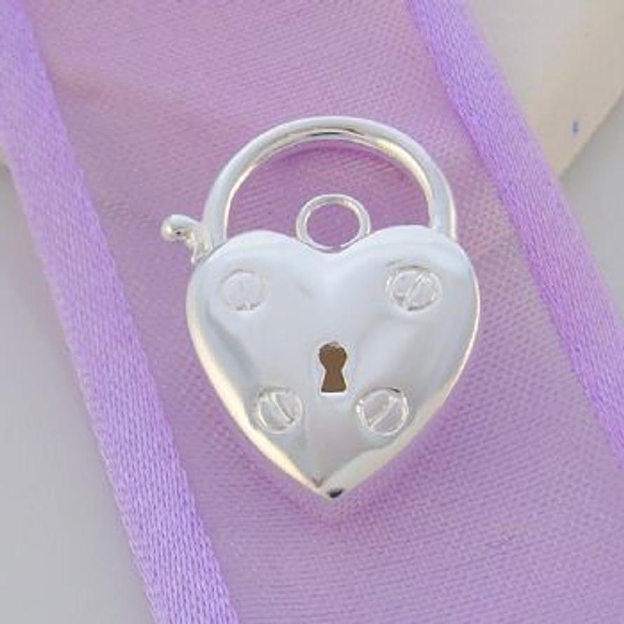 14mm x 21mm STERLING SILVER ENGLISH STYLE PADLOCK -FINDING_PK3