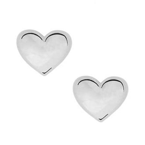 Pastiche Sterling Silver 6mm Heart Charm Stud Earrings