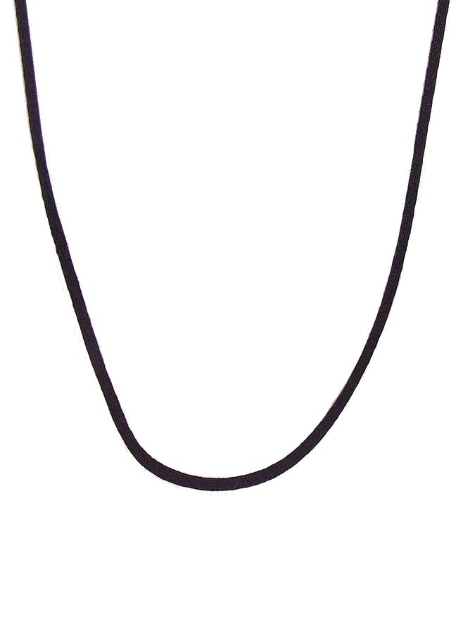 Sterling Silver Black Silk Chain Necklace