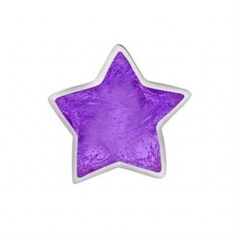 Sterling Silver Pastiche Petite Purple Wishing Star Bead Charm -Xe033pu