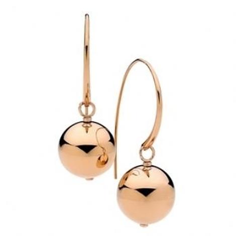 Pastiche Womens Rose Gold Steel Ball Drop Earrings E866rg