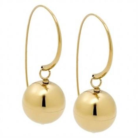 Pastiche Womens Yellow Gold Steel Ball Drop Earrings