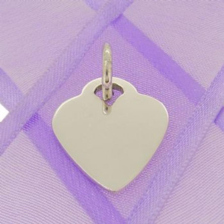 16mm PERSONALISED HEART NAME PENDANT -16mm x 19mm H