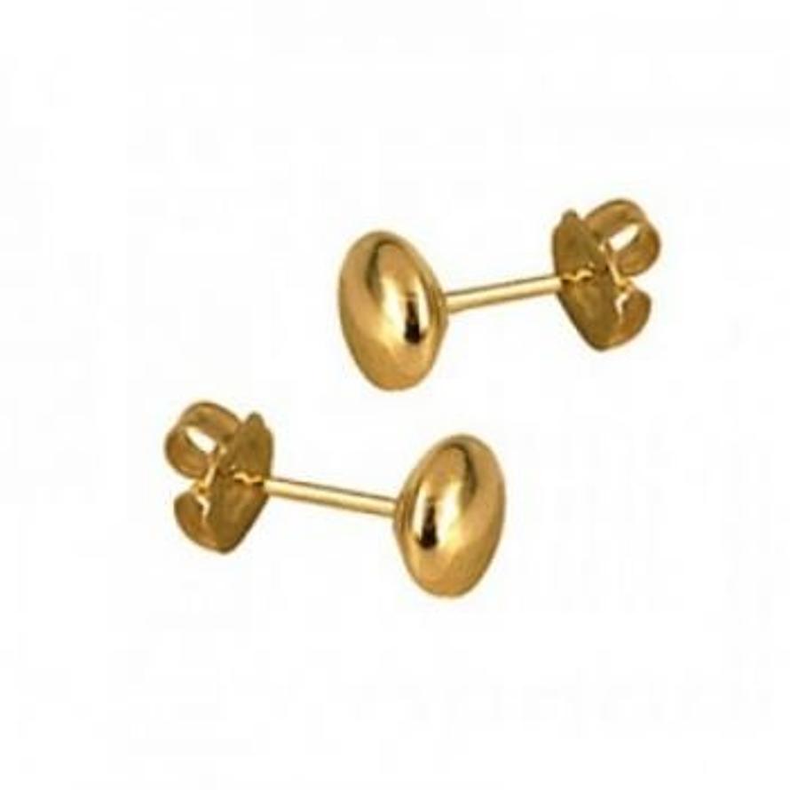 9CT YELLOW GOLD 4mm BUTTON BALL STUD DESIGN EARRINGS
