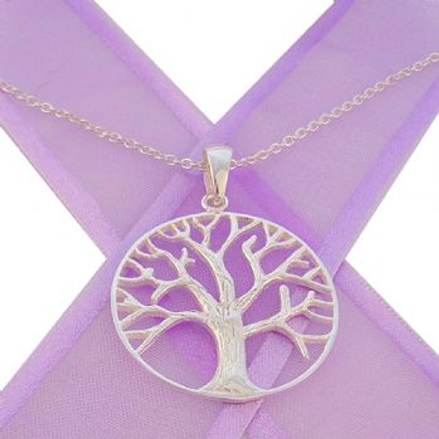 STERLING SILVER 28mm TREE OF LIFE NECKLACE -NLET-925-54-706-10800-CA40