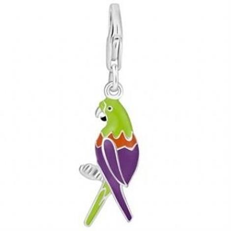 Pastiche Sterling Silver 28mm Parrot Bird Clip on Charm -Qc269grpu
