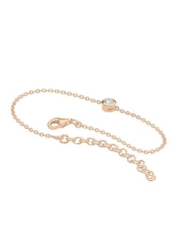 Pastiche North Star 14k Rose Gold Plated Silver Bracelet With Cz