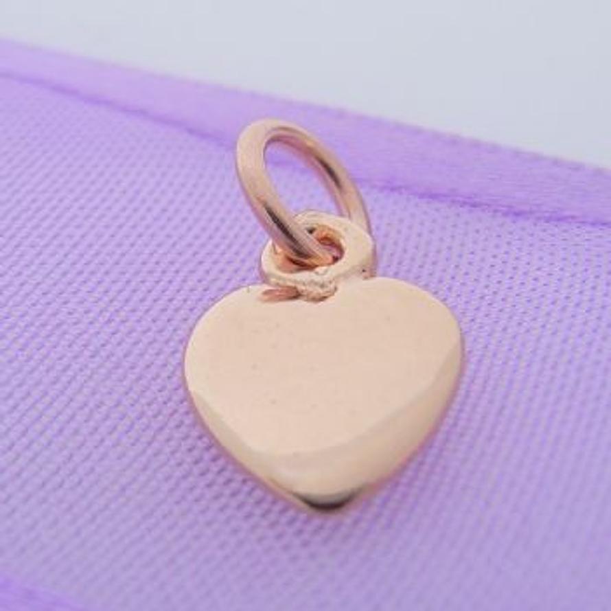 9CT GOLD 8mm LOVE HEART CHARM 9Y_HR1980