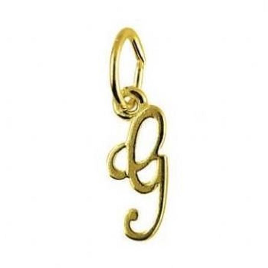 9CT SMALL ALPHABET INITIAL LETTER G CHARM -9ct_HR1659G