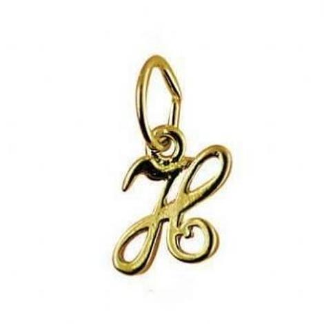 9ct Small Alphabet Initial Letter H Charm -9ct Hr1659h