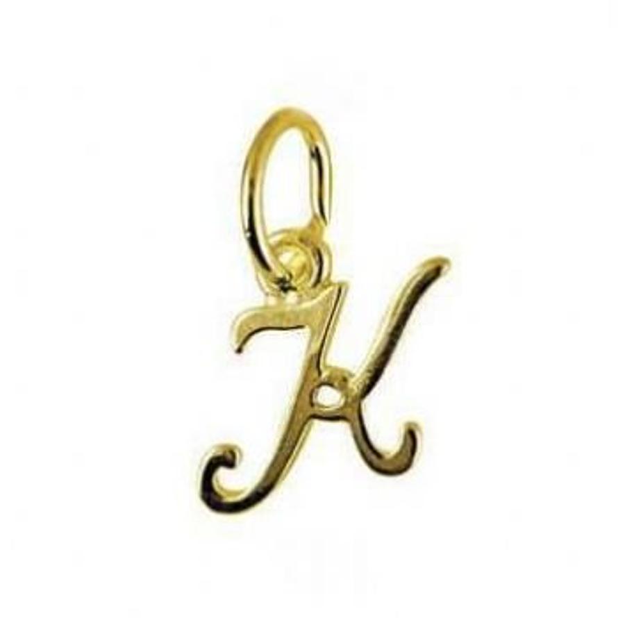9CT SMALL ALPHABET INITIAL LETTER K CHARM -9ct_HR1659K