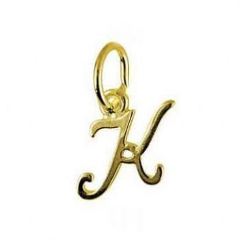 9ct Small Alphabet Initial Letter K Charm -9ct Hr1659k