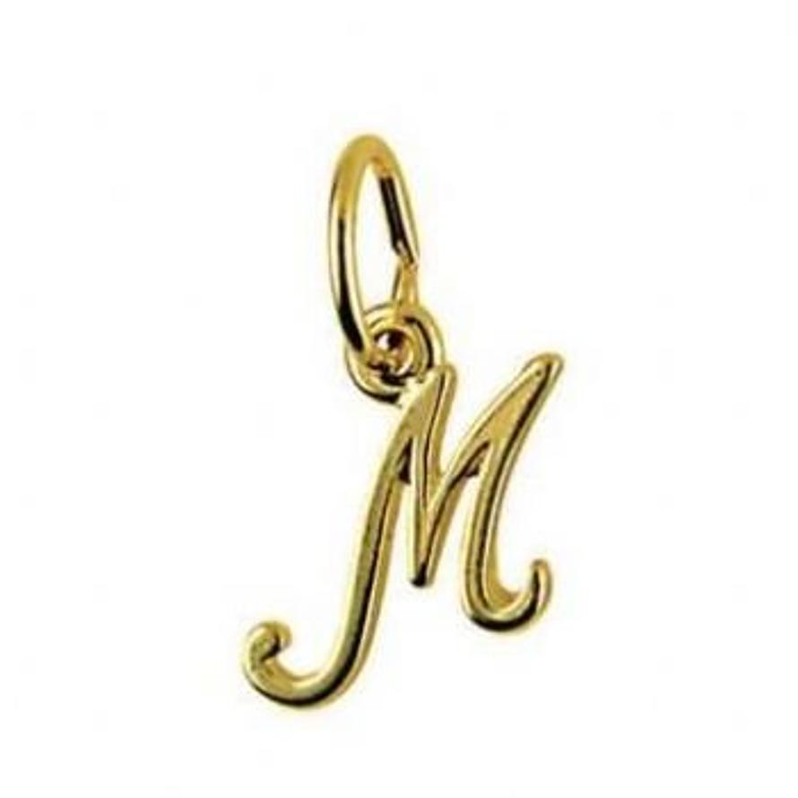 9CT SMALL ALPHABET INITIAL LETTER M CHARM -9ct_HR1659M