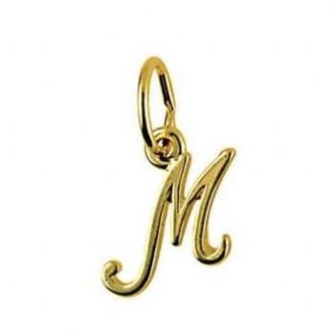 9ct Small Alphabet Initial Letter M Charm -9ct Hr1659m