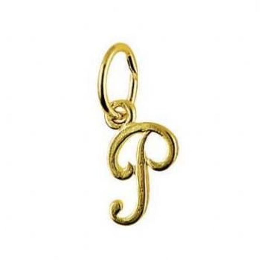 9CT SMALL ALPHABET INITIAL LETTER P CHARM -9ct_HR1659P