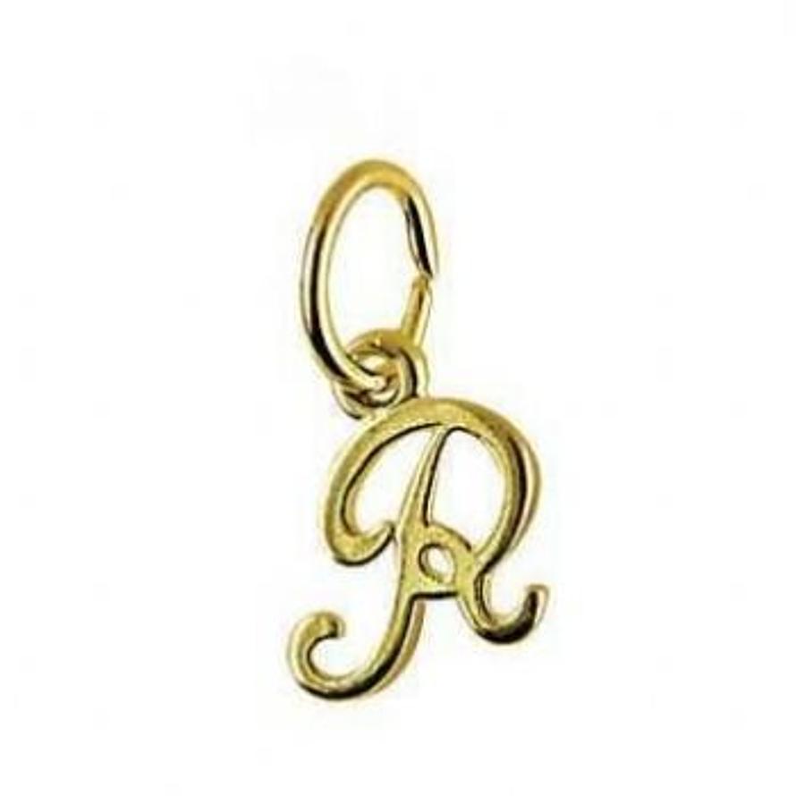 9CT SMALL ALPHABET INITIAL LETTER R CHARM -9ct_HR1659R