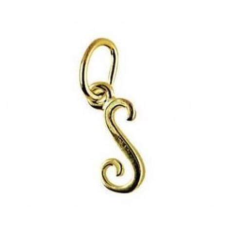 9ct Small Alphabet Initial Letter S Charm -9ct Hr1659s