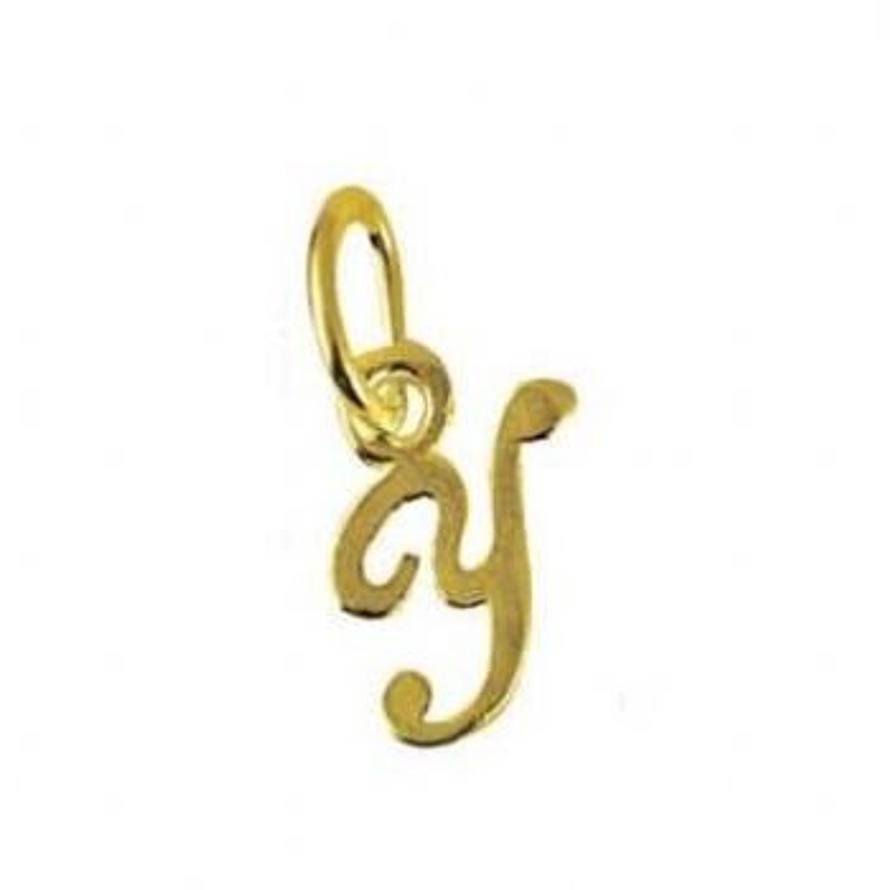 9CT SMALL ALPHABET INITIAL LETTER Y CHARM -9ct_HR1659Y