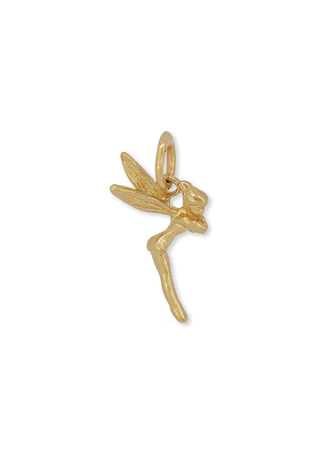 Tinkerbell Fairy Charm Pendant in 9ct Gold