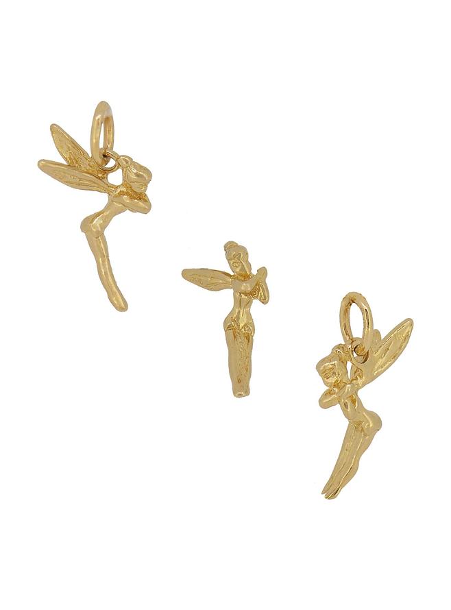Tinkerbell Fairy Charm Pendant in 9ct Gold