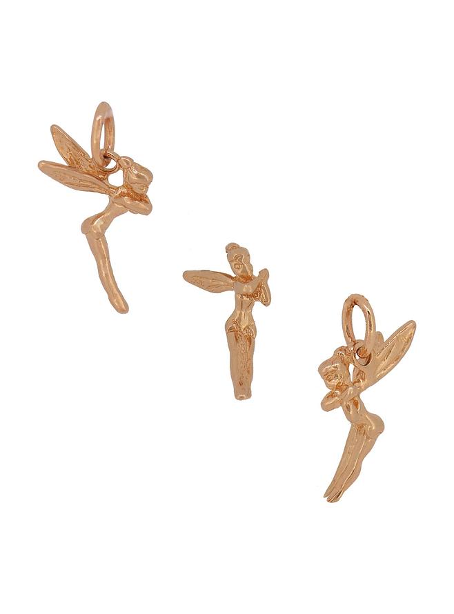 Tinkerbell Fairy Charm Pendant in 9ct Rose Gold