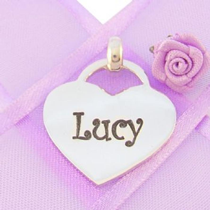 22mm PERSONALISED HEART NAME PENDANT -22mmH