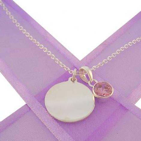 Personalised Circle Birthstone Necklace
