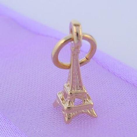 9ct Gold 5mm X 13mm Paris Eiffel Tower Charm