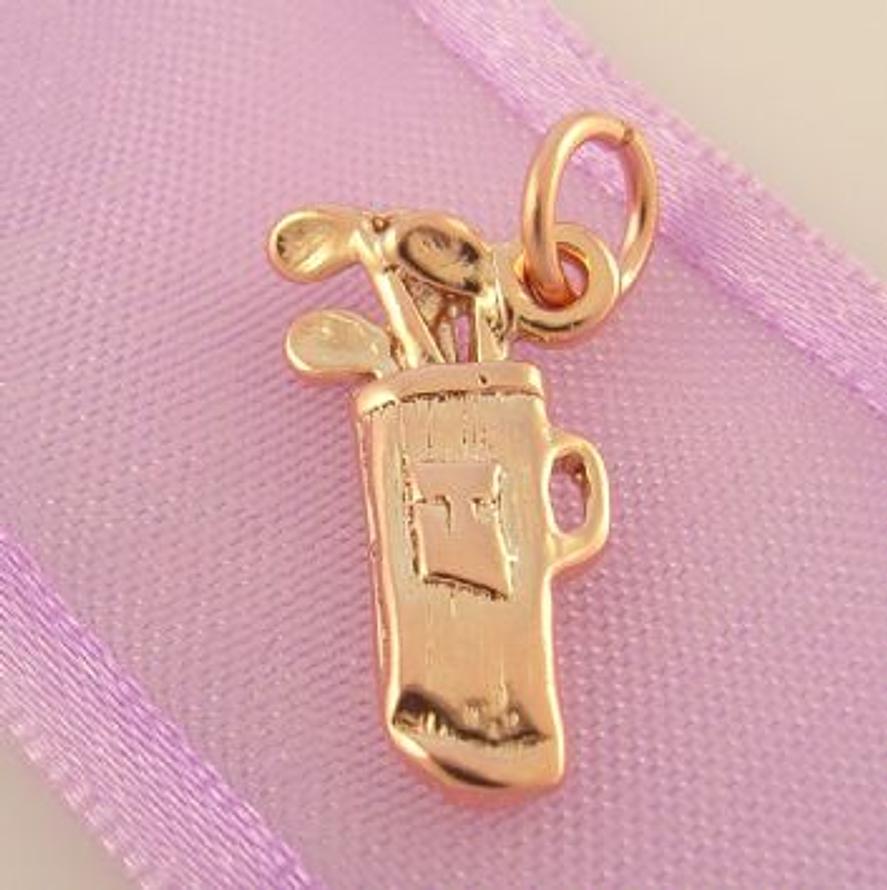 9CT ROSE GOLD GOLF BAG AND CLUBS CHARM -9R_HR2443