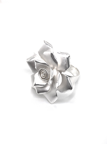 Sterling Silver Old Country Rose Ring Size R