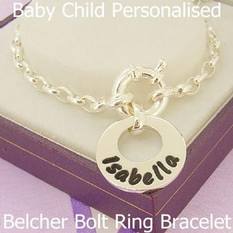 Baby Personalised Circle of Life Charm Belcher Bracelet
