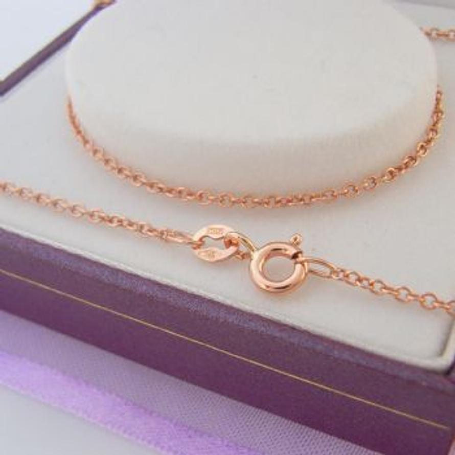 2g 9CT ROSE GOLD 1.5mm TRACE CABLE CHAIN NECKLACE 45CM -9R_OB_CT35