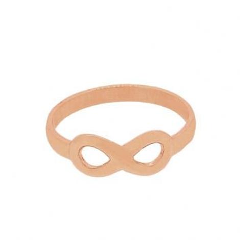 9ct Rose Gold 6mm X 14mm Infinity Symbol Design Charm Ring